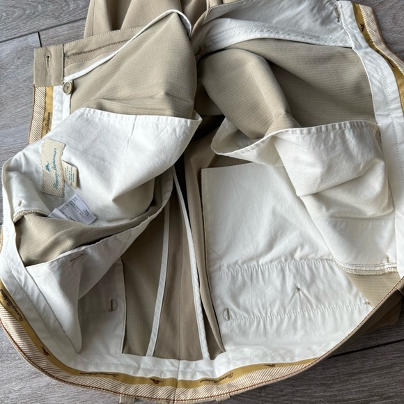 Tommy Bahama Tan Colour Silk Blend Trouser Dress Pants - Picture 11 of 14